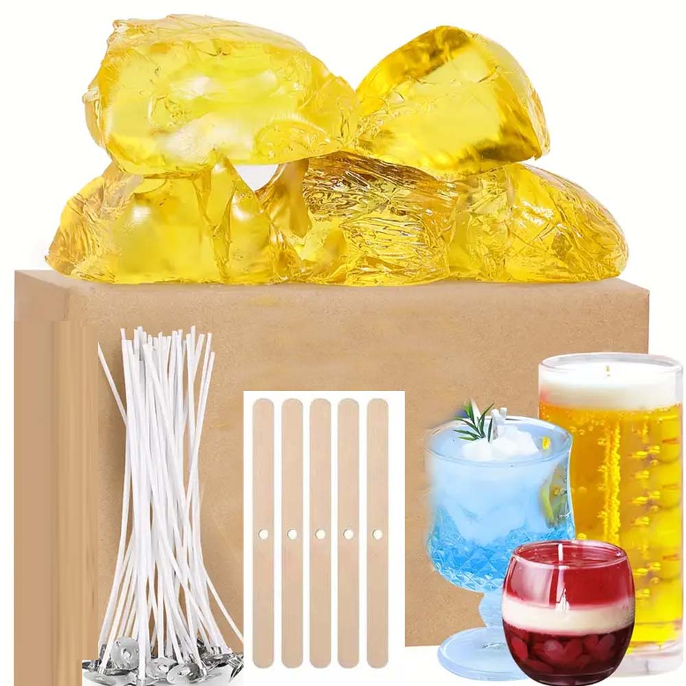 Candle Supplies Kit - 200g Yellow Clear Gel Jelly Wax