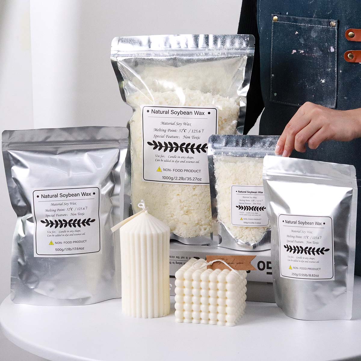 500g/1kg Natural Soy Wax Flake - đánh giá và giá Candle Supplies Bulk