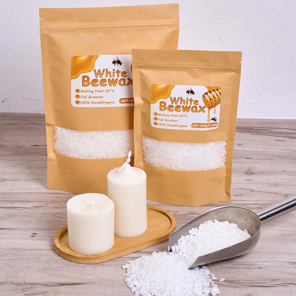1000g White Beeswax DIY Candle - đánh giá và giá Candle Supplies Bulk