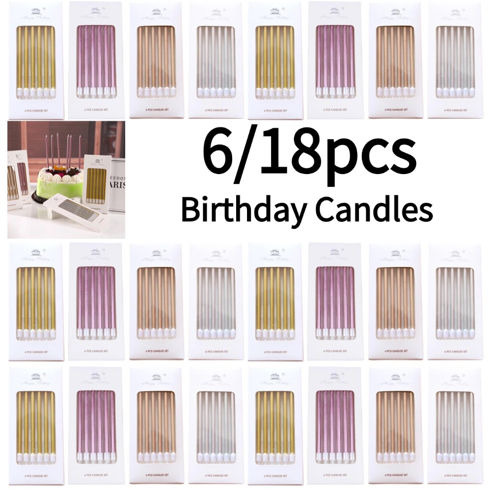 6/18pcs Metal Gold Silver Birt - đánh giá và giá Candle For Supplies