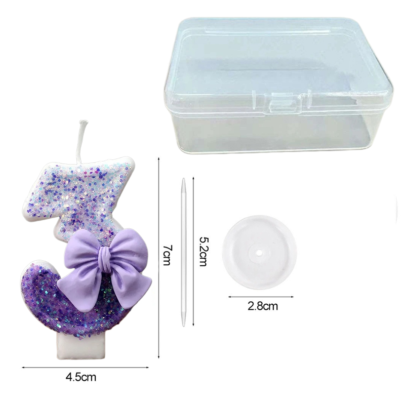 Creative Glitter Gradual Purpl - đánh giá và giá Candle For Supplies