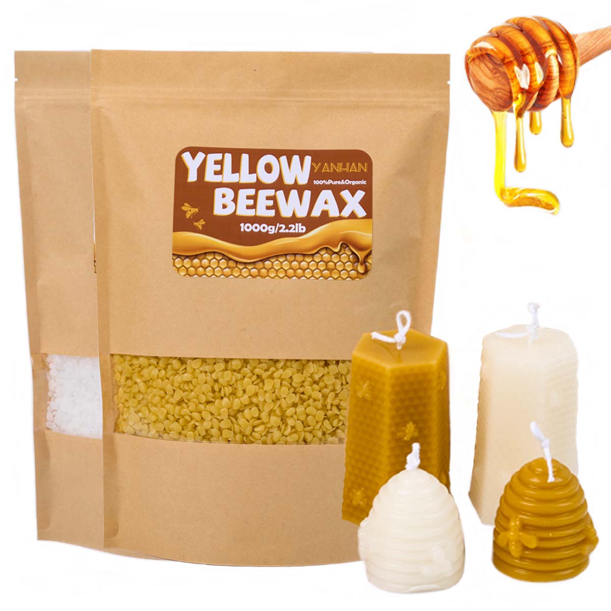 1000g Pure Natural Granular Wh - đánh giá và giá Candle Supplies Bulk
