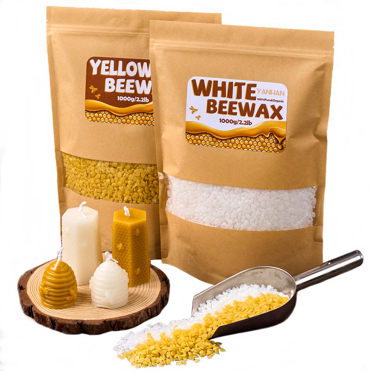 1000g Pure Natural Granular Wh - đánh giá và giá Candle Supplies Bulk